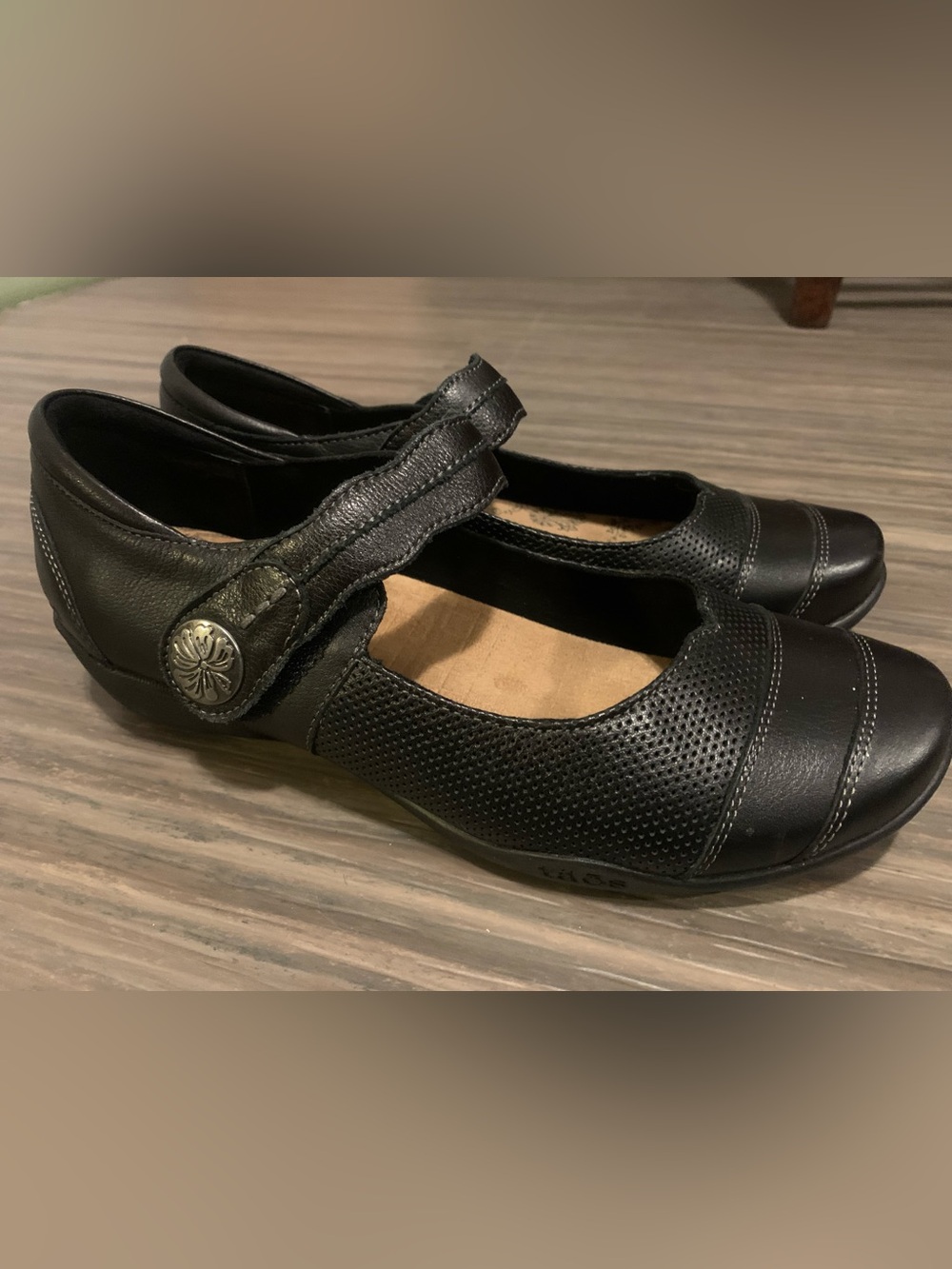 Taoss Bravo Black Leather Mary Jane Shoes - Women’s 9W
